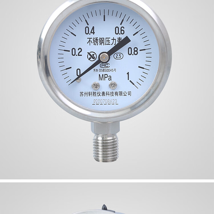 y60bf 1mpa 不锈钢压力表 防腐压力表 不锈钢高温压力表 0.1mpa