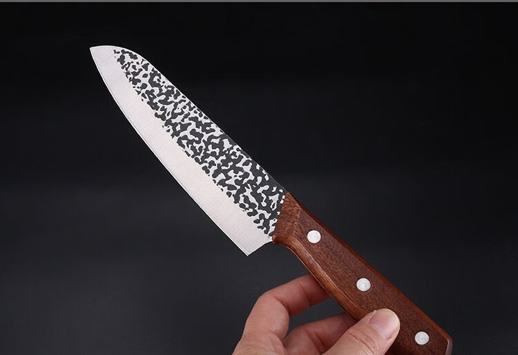 免磨切肉菜斩骨厨师家用厨房刀具5件套装朗丰锻打木柄3件套菜板3件套