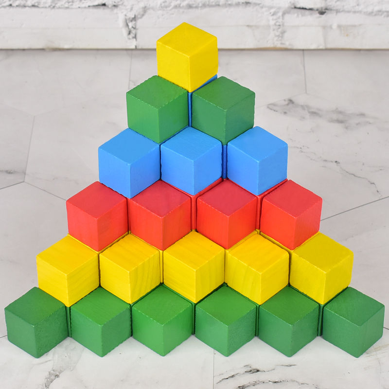 正方体学具五年级立体积木小方块正方形几何体小学园数学教具30颗3