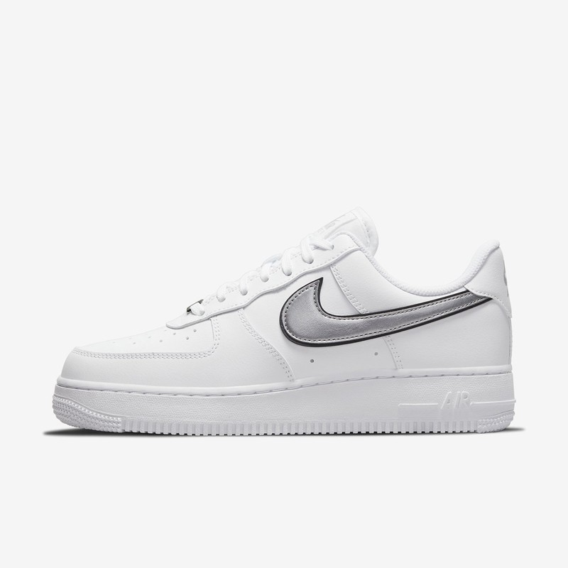 耐克nike女鞋air force 1 low纯白银钩 空军一号af1 低帮休闲板鞋 dd