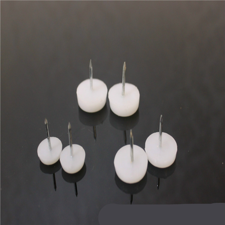 家具脚钉塑料防潮钉地钉柜脚钉圆底钉白色地脚钉胶钉 塑料地丁直径