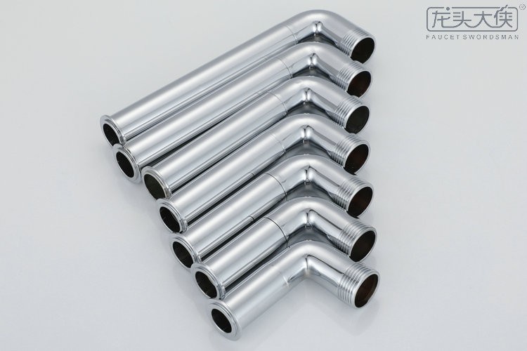 龙头大侠冲水阀弯头加长加高蹲便器脚踏踩式延时冲洗阀弯管特长配件6