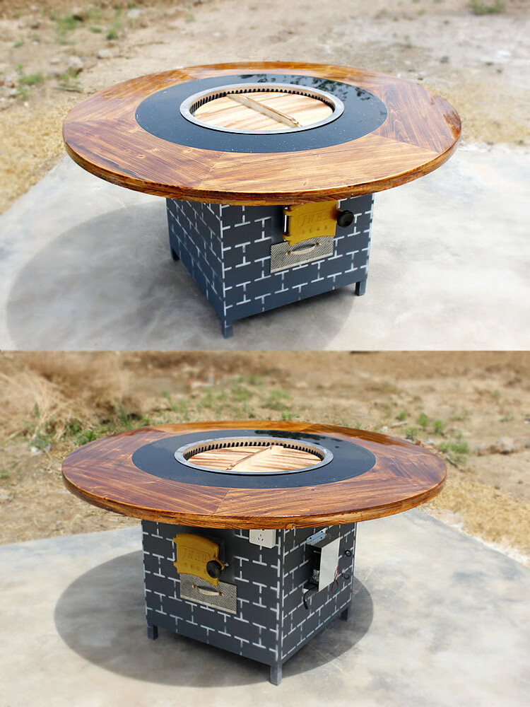 purixtar 地锅柴火土灶台铁锅炖灶台桌柴火灶地锅鸡大锅土灶台饭店