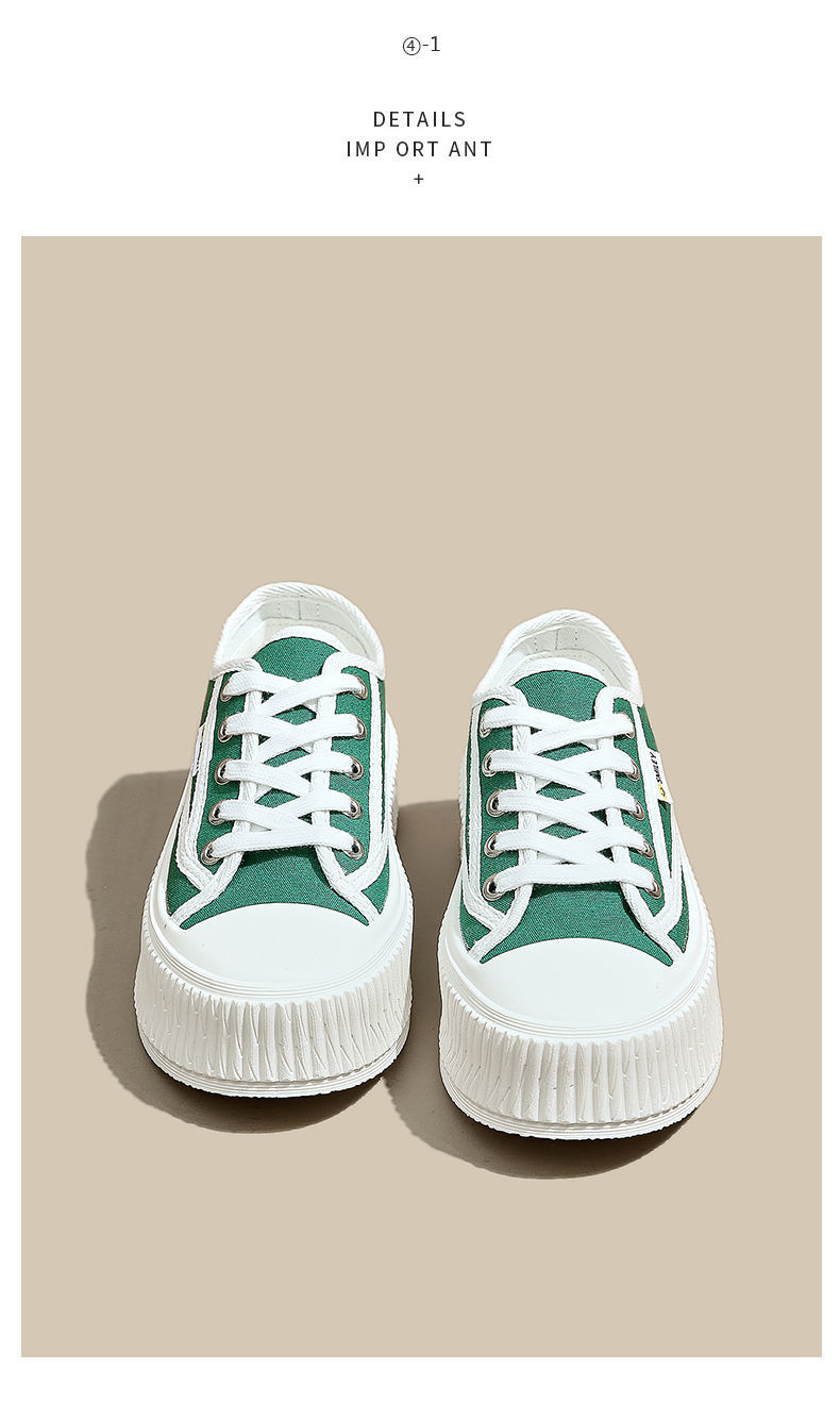 饼干鞋女厚底帆布鞋女厚底饼干鞋新款圆头舒适学生纯色平底小众低帮