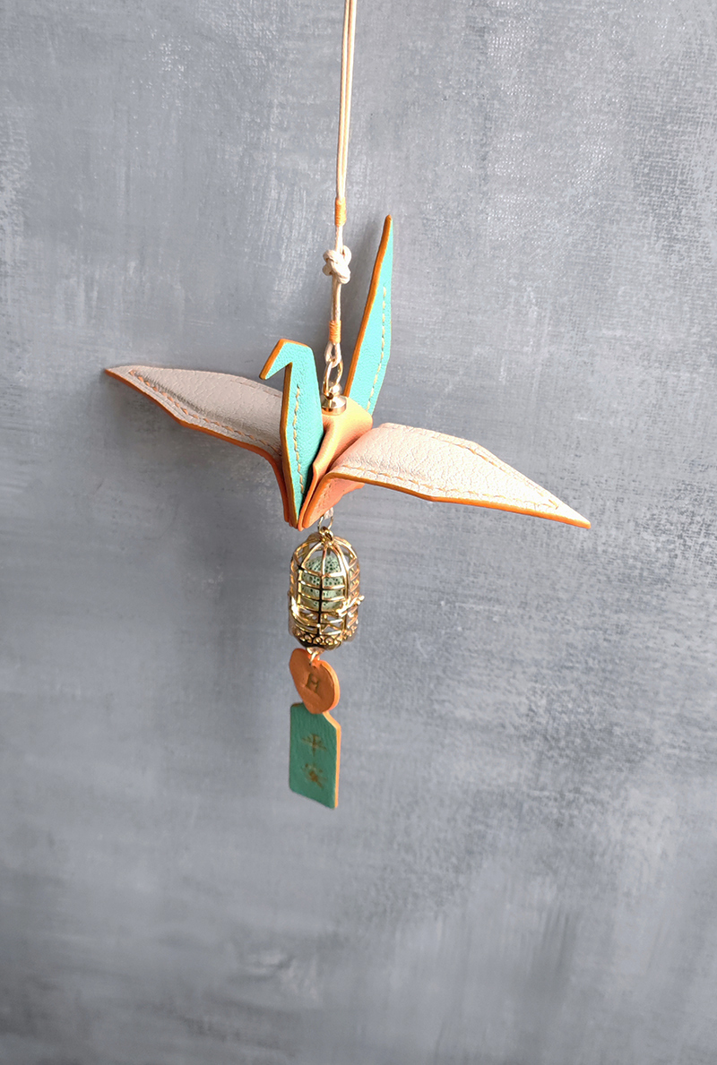 创意千纸鹤汽车挂件车内吊饰品车载香薰保平安后视镜男女神款 抖音网