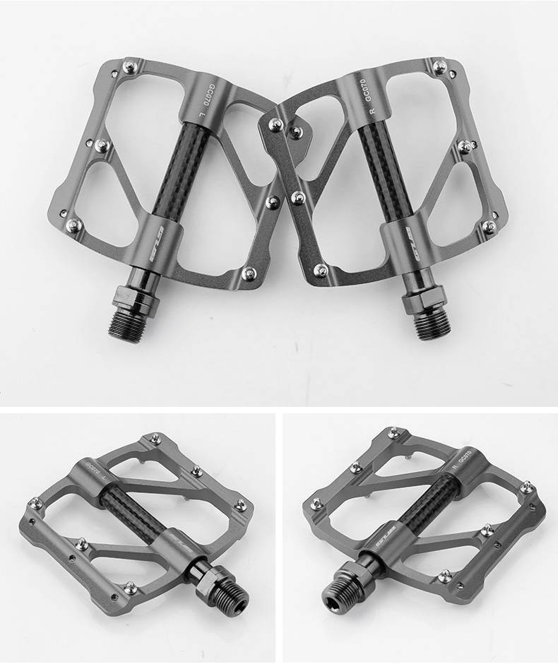 公路車平踏山地公路自行車腳踏板腳蹬子碳纖維材質單車軸承3培林鋁