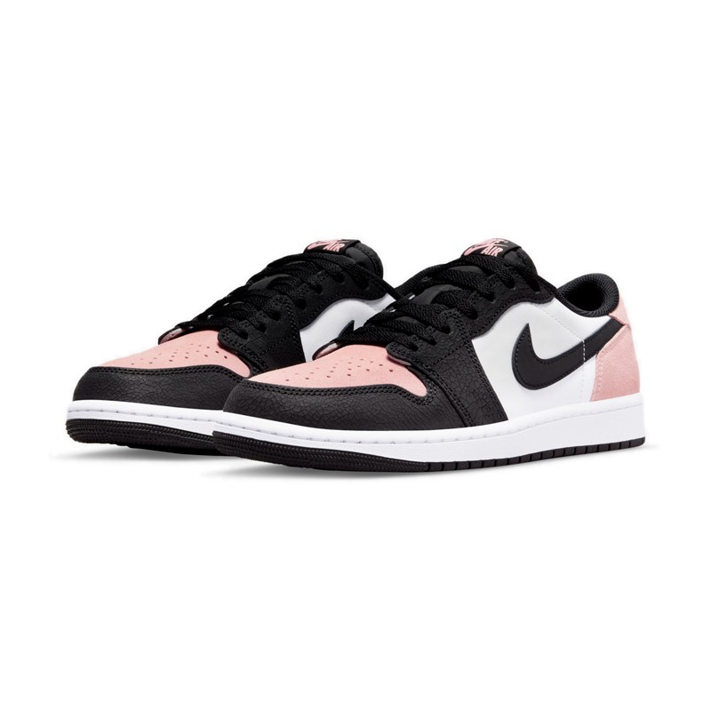 耐克(nike)新款ajair jordan 1 low aj1 黑粉 爆裂纹 休闲鞋 运动同款