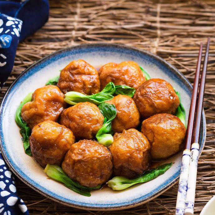 50个无锡特产面筋塞肉冷冻生食江南风味特色菜肉馅面筋1500g/包 1包50