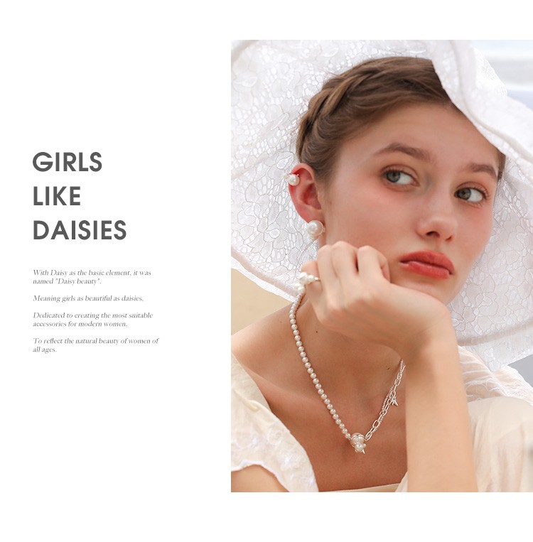 【林允同款】英国daisy beauty项链女士s925银锁骨链星球不对称颈链