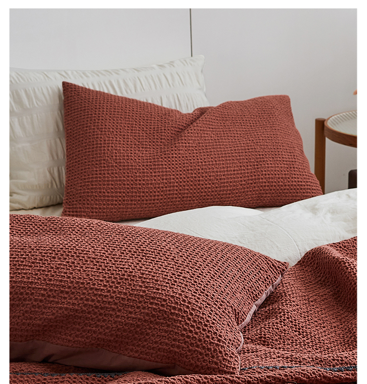 华夫格盖毯办公室午睡午休毯子 单人空调毯薄款沙发毛毯 华夫格盖毯