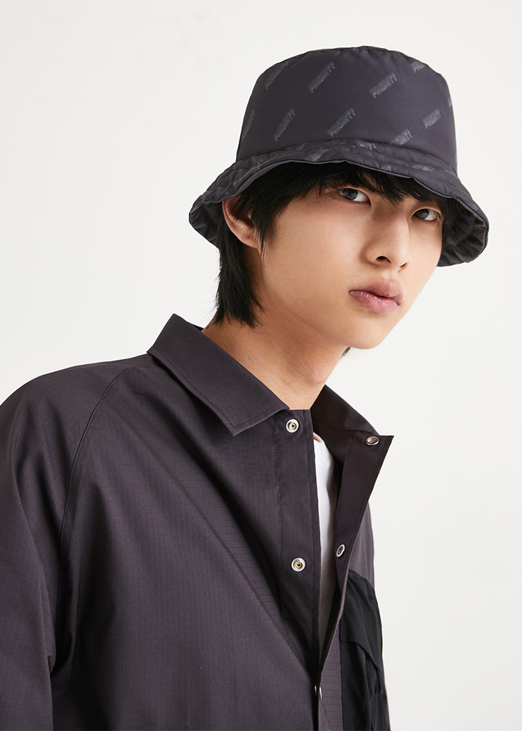 jackjones杰克琼斯夏男潮酷撞色字母可收纳便携渔夫帽