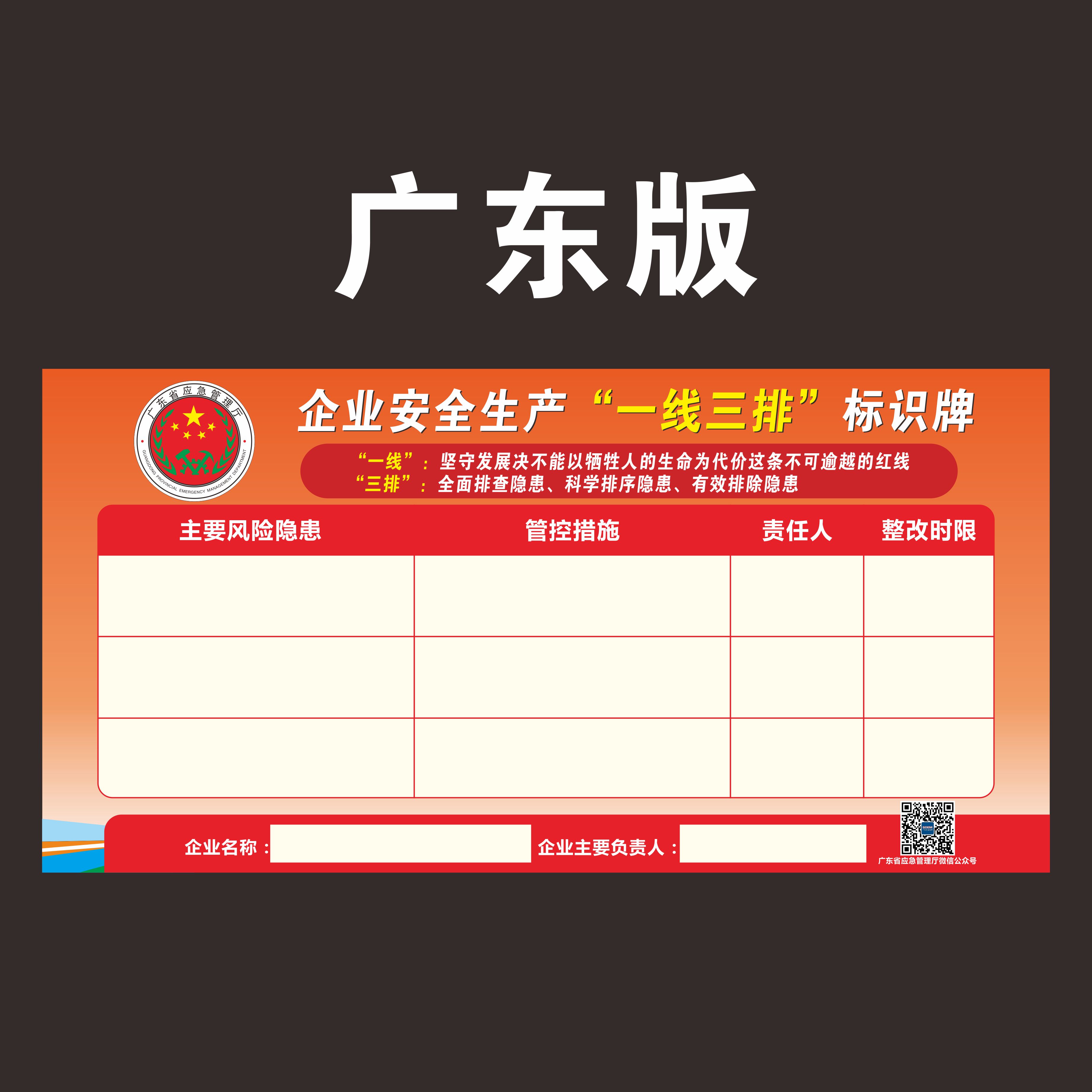 安全生产信息公示牌企业安全生产一线三排标识车间安全信息公开公示栏