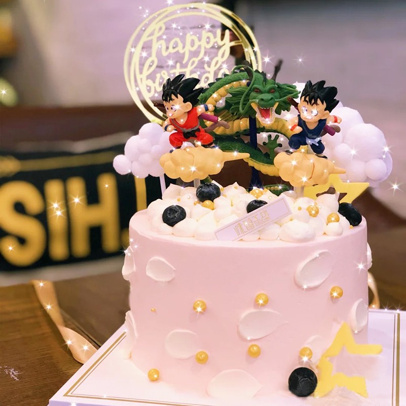 百世今生七龙珠生日蛋糕同城配送儿童定制送男孩卡通动漫孙悟空超级