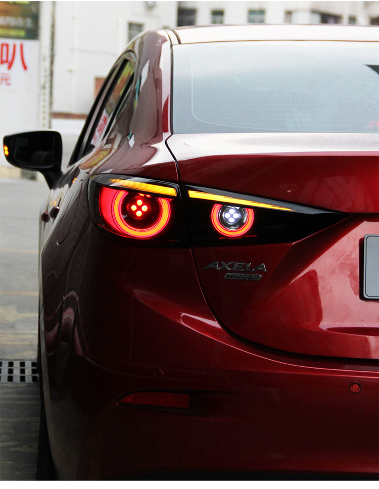 昂克赛拉尾灯总成 马自达3改装日版三厢昂科塞拉尾灯led流光转向 日版