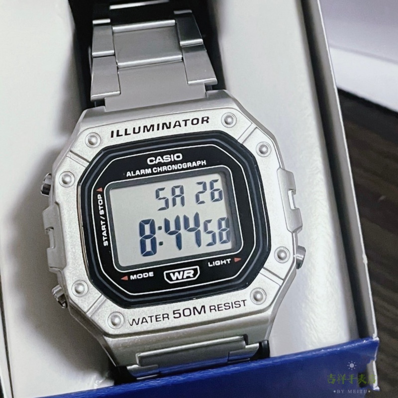 casio卡西欧 海外代购 a168wem-1 复古日本石英方形带闹钟时尚防水