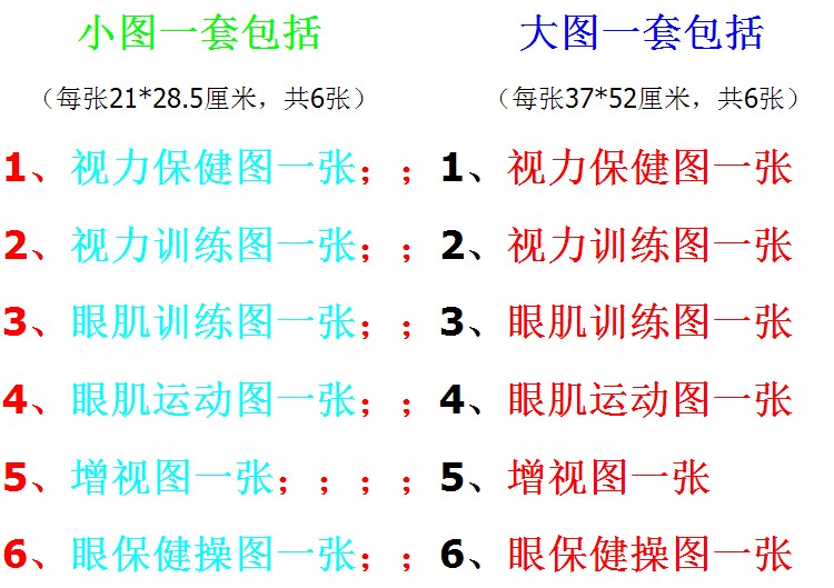 鸣朗 视力增视图远视表弱视远眺图眼肌运动图视力训练图 视力测试表