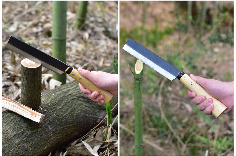 新款园林日式柴刀特殊钢户外丛林山刀砍柴刀砍树刀加厚劈柴伐木开路刀