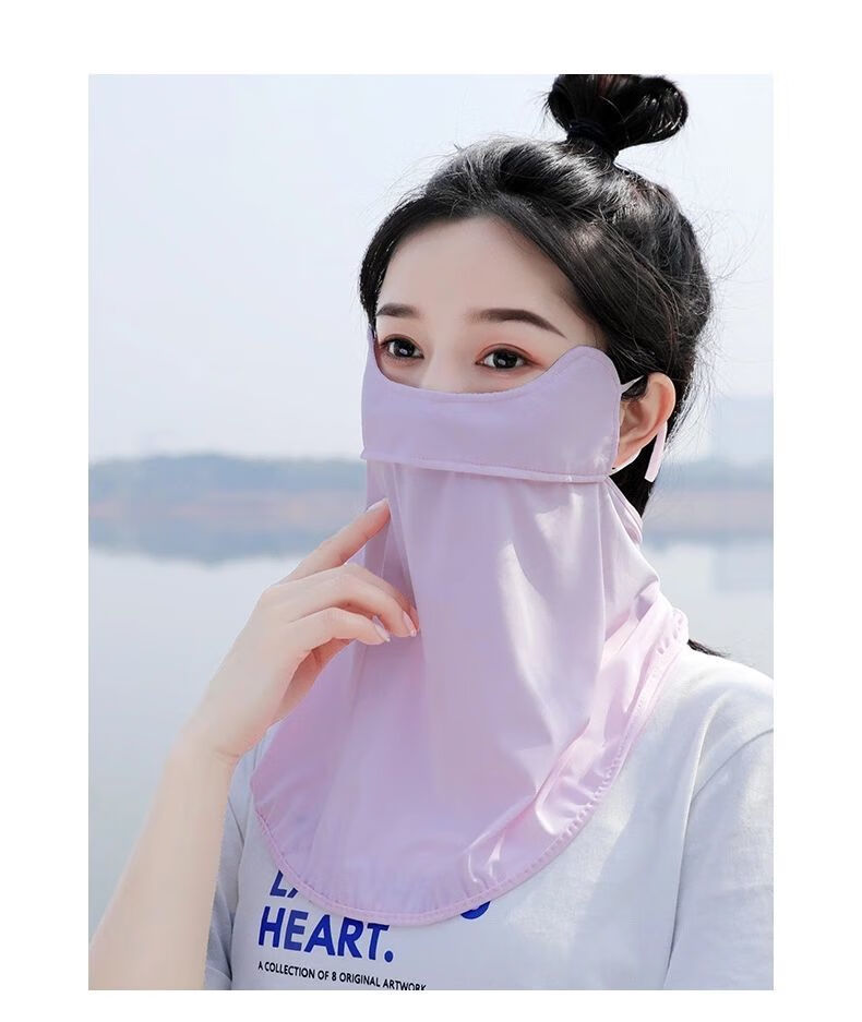 精选防晒面罩女夏季天面纱遮全脸神器冰丝巾开车骑行护颈卡尼拉高品质