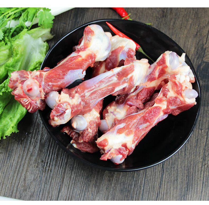 吉日木图羊骨头汤骨内蒙古生羊肉新鲜棒骨冷冻煲汤火锅食材吸骨髓熬汤