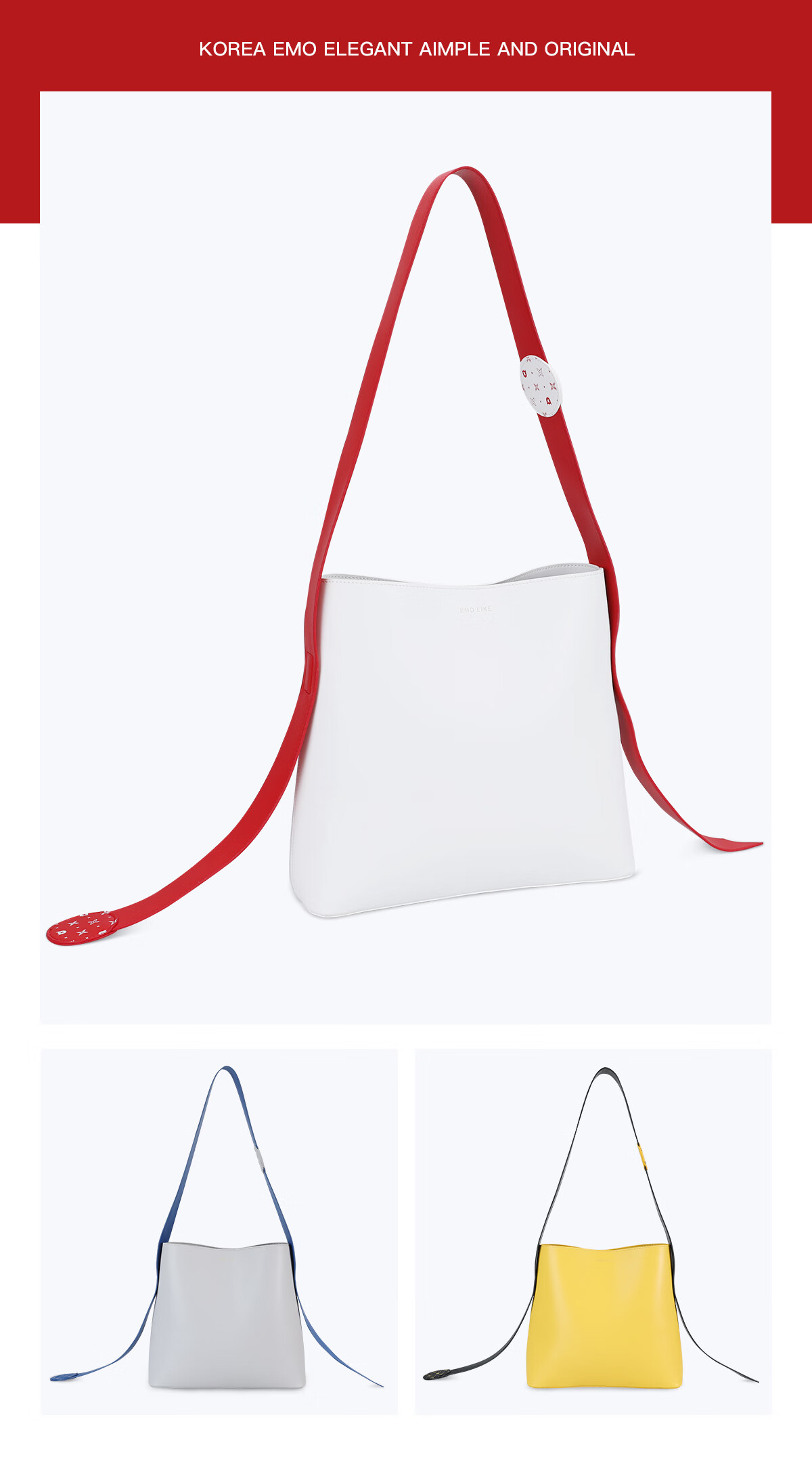 emo嘟嘟包女大容量通勤大包2022夏新款小众设计撞色单肩斜挎包 柠檬黄