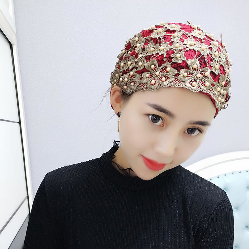阖萱新品回民女士帽子包头帽宁夏回族帽子头巾帽子新款夏季薄款纱巾