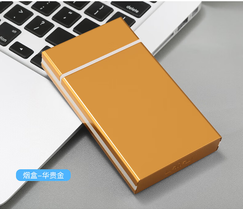 自动弹盖烟盒男女士个性创意轻薄20只装全自动不锈钢细烟烟盒的创意