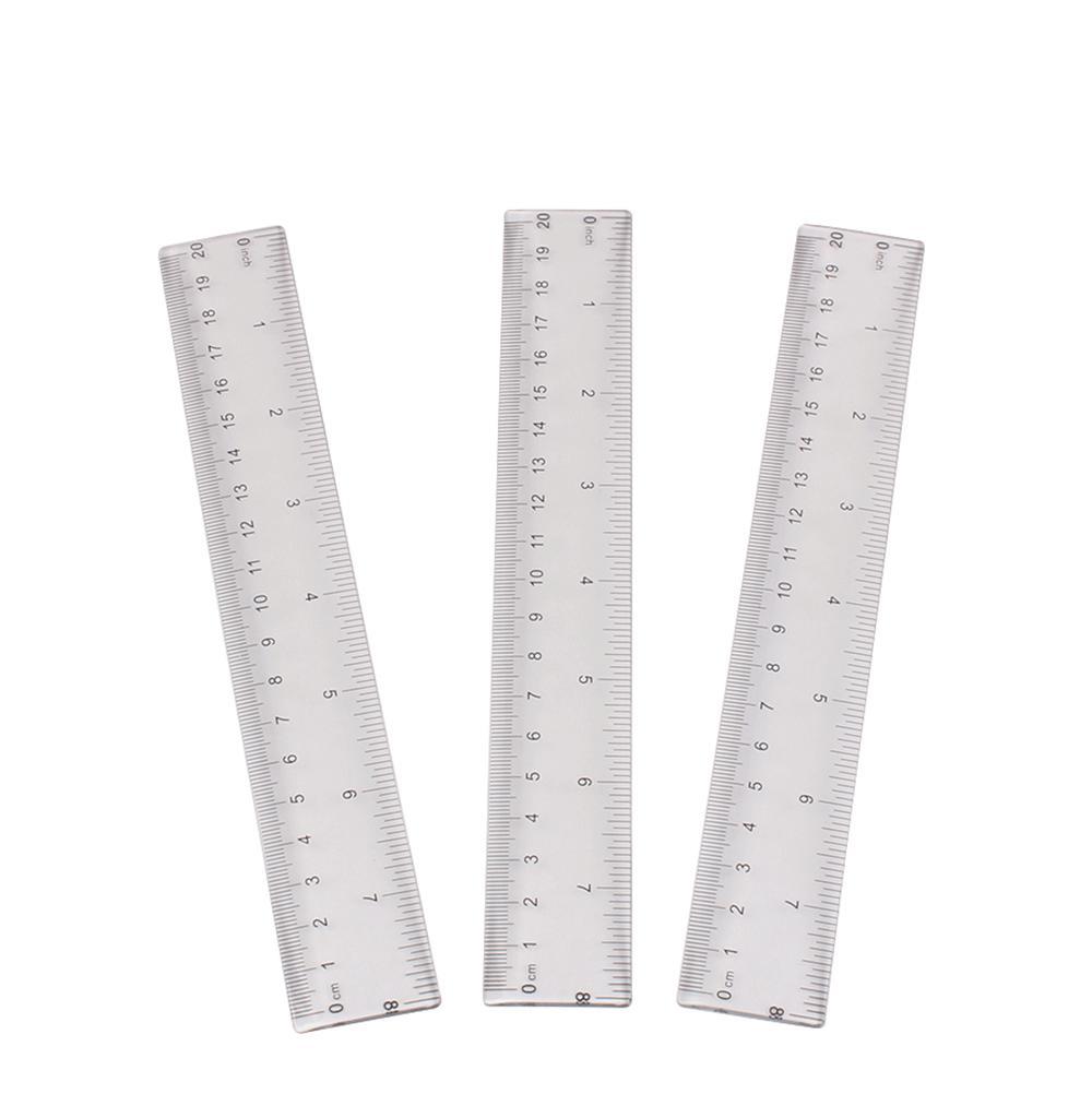 小直尺波浪尺15cm透明尺子20厘米测量绘图直尺带波浪.