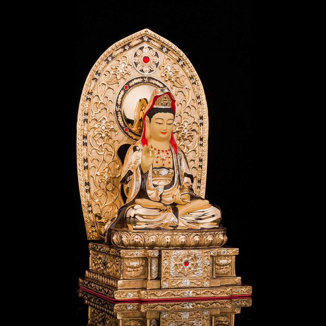 【品质好物】普陀山纯铜观世音菩萨佛像观供奉摆件家用 (高56厘米)铜