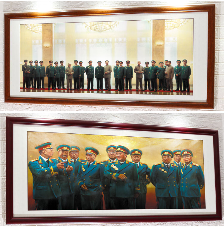 开国十大元帅画像挂画伟人画像客厅沙发背景墙面装饰画办公室壁画十大