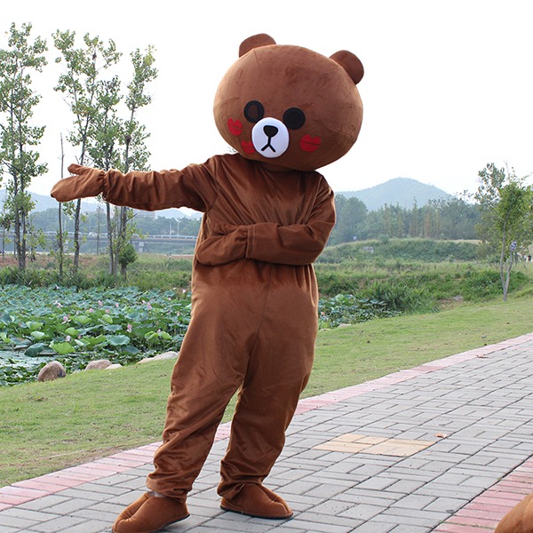 网红熊卡通人偶服装布朗熊人穿行走人偶服发传单衣服活动宣传道具