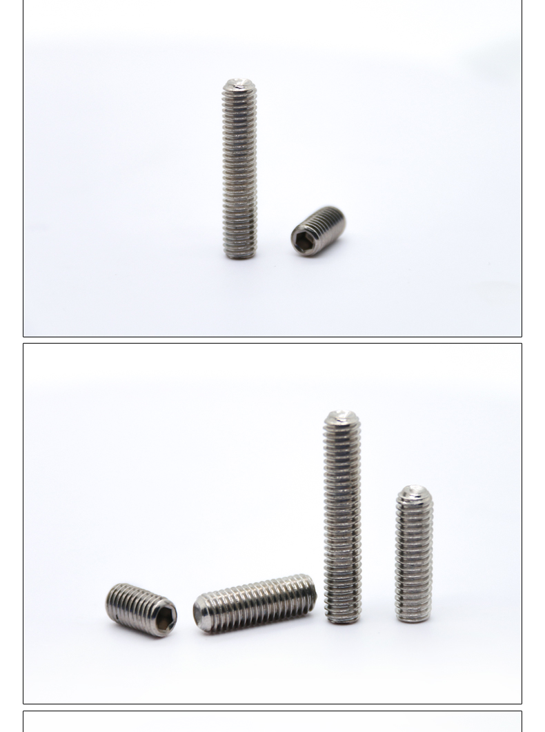 勤文304不锈钢平端机米螺丝紧定螺钉内六角无头螺丝钉止付顶丝m2~m5m6