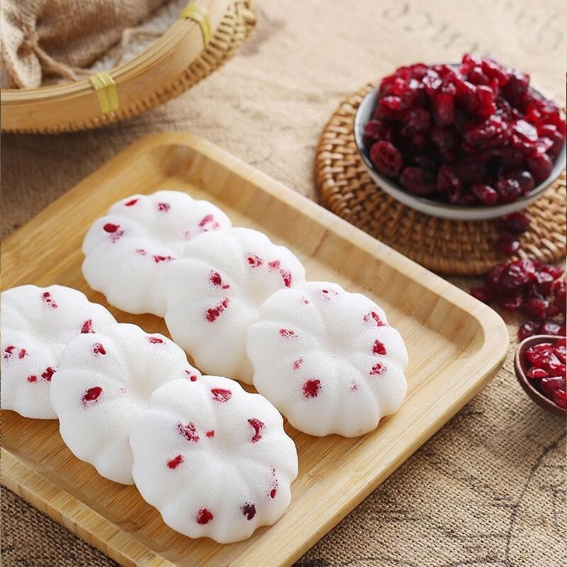 晨臻 顺丰速运白色恋人蔓越莓白糯米糕20个传统糕点心早餐网红速冻