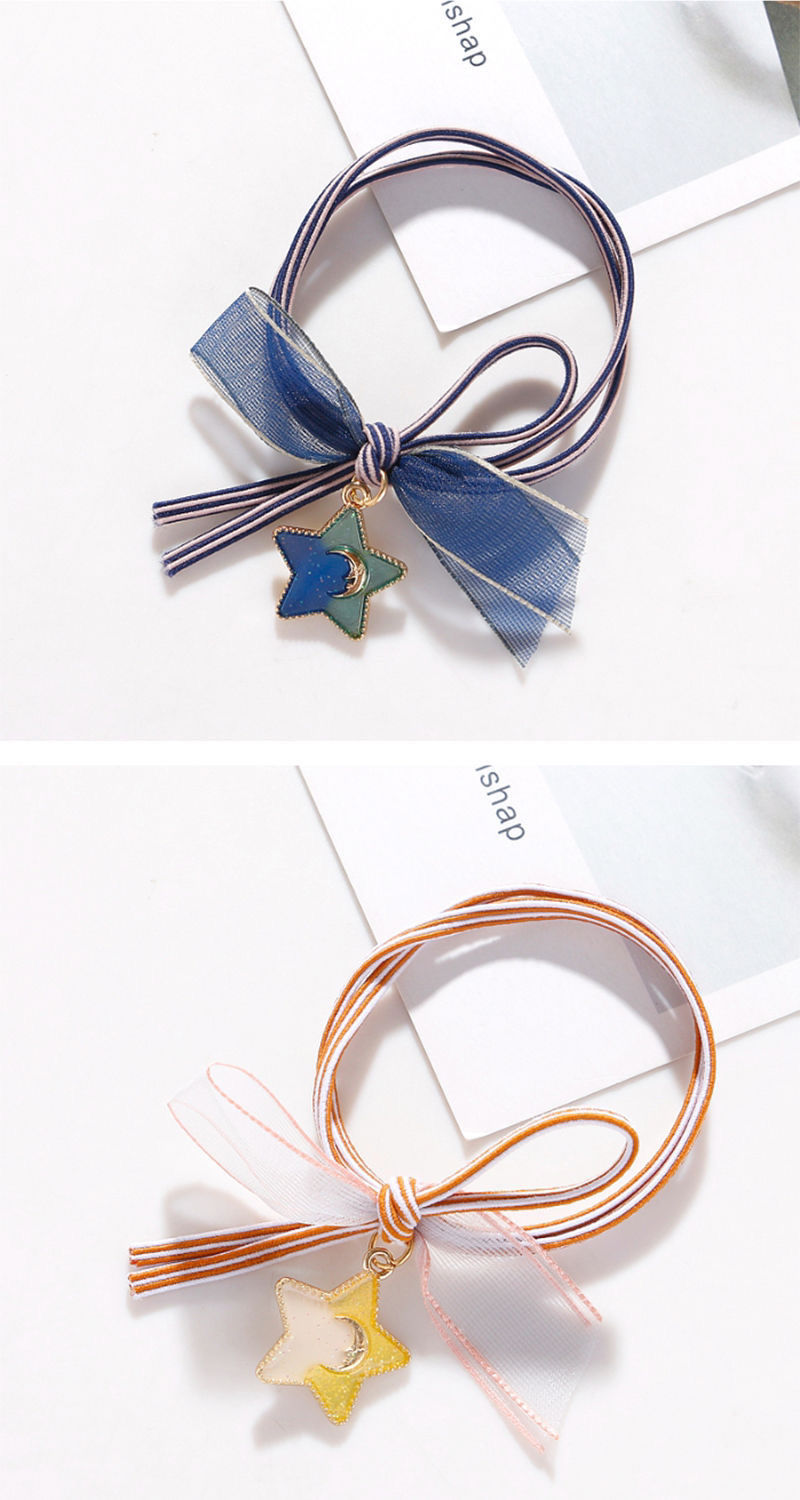 朋趣星空头饰韩国可爱流苏皮筋手链小清新森女系简约少女头饰小皱菊10