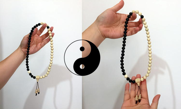 流珠81颗手持佛珠49颗混元珠道家念珠阴阳太极八卦手串道教手链10mm81