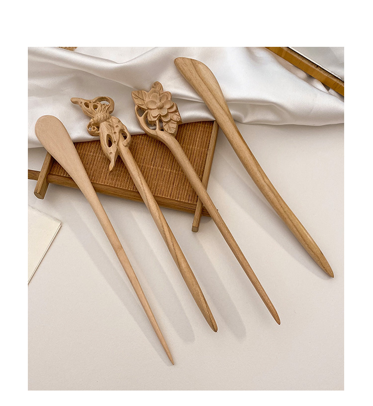 发簪女夏天桃木发簪女木质古风簪子成品发钗简约现代旗袍盘发头饰钗子