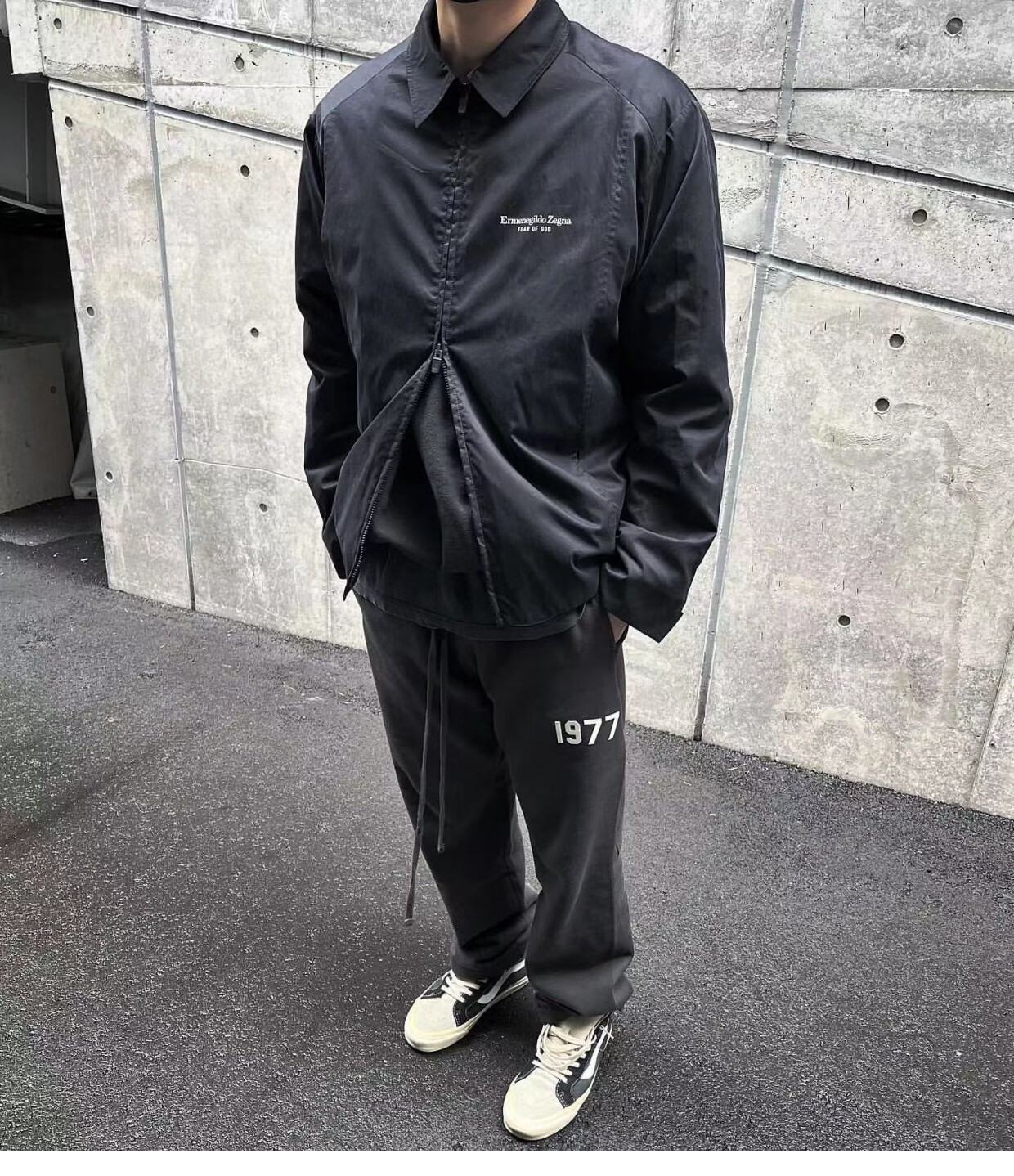 fear of god复线essentials第八季1977植绒直筒长裤休闲裤fog卫·裤