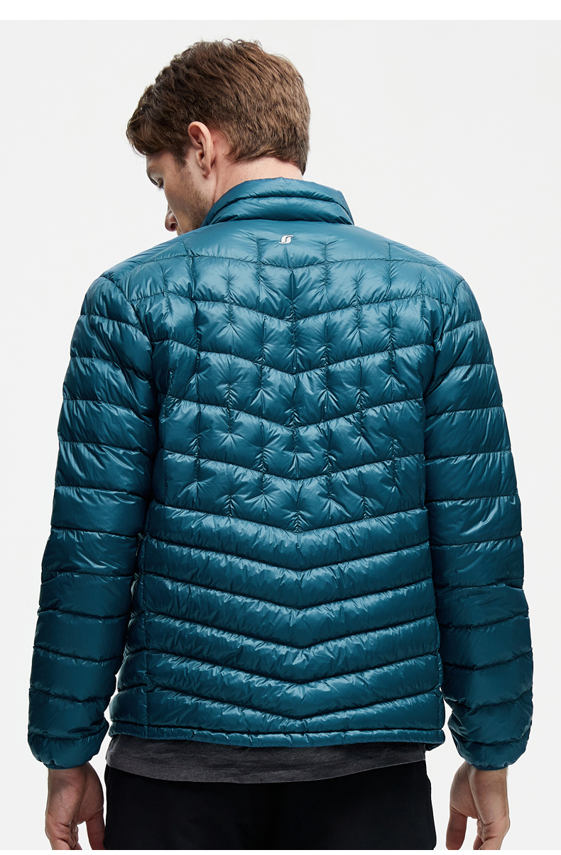 君羽户外鹅绒反季羽绒服1000蓬松度白鹅绒轻便保暖羽绒夹克e52114纯蓝