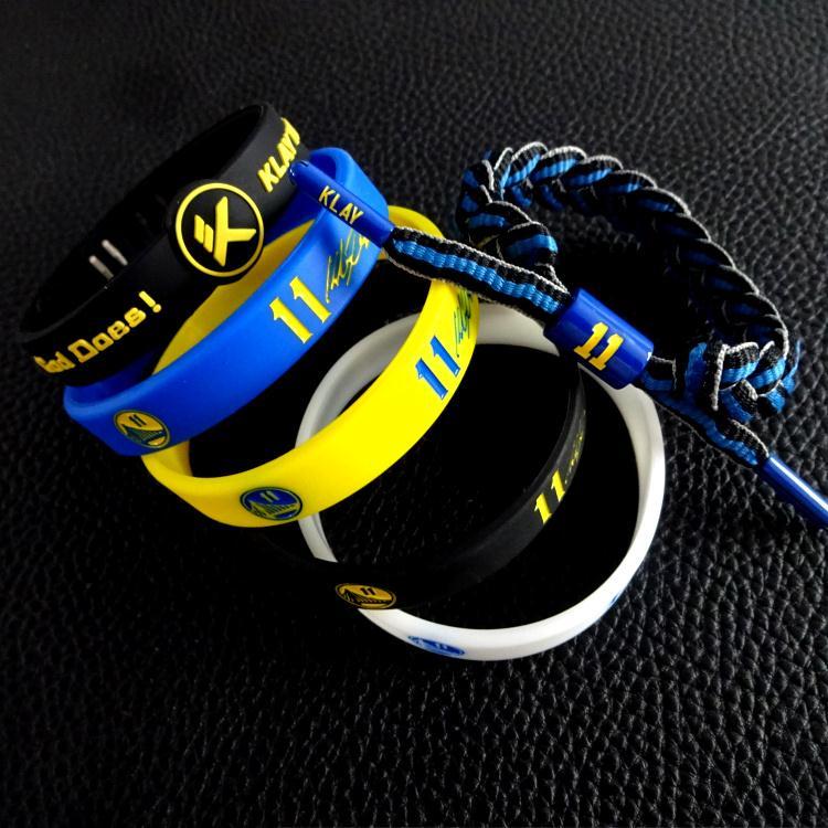 幻源克莱汤普森手环nba勇士队11号球星汤普森篮球签名手环夜光腕带