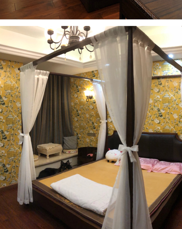 黛奴dainu东南亚风床幔轻奢白色床帘纱幔麻纱152m床幔宫廷清新家用