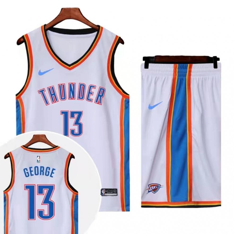 宁同款nba雷霆队球衣杜兰特篮球服威少乔治保罗安东尼男女学生印号