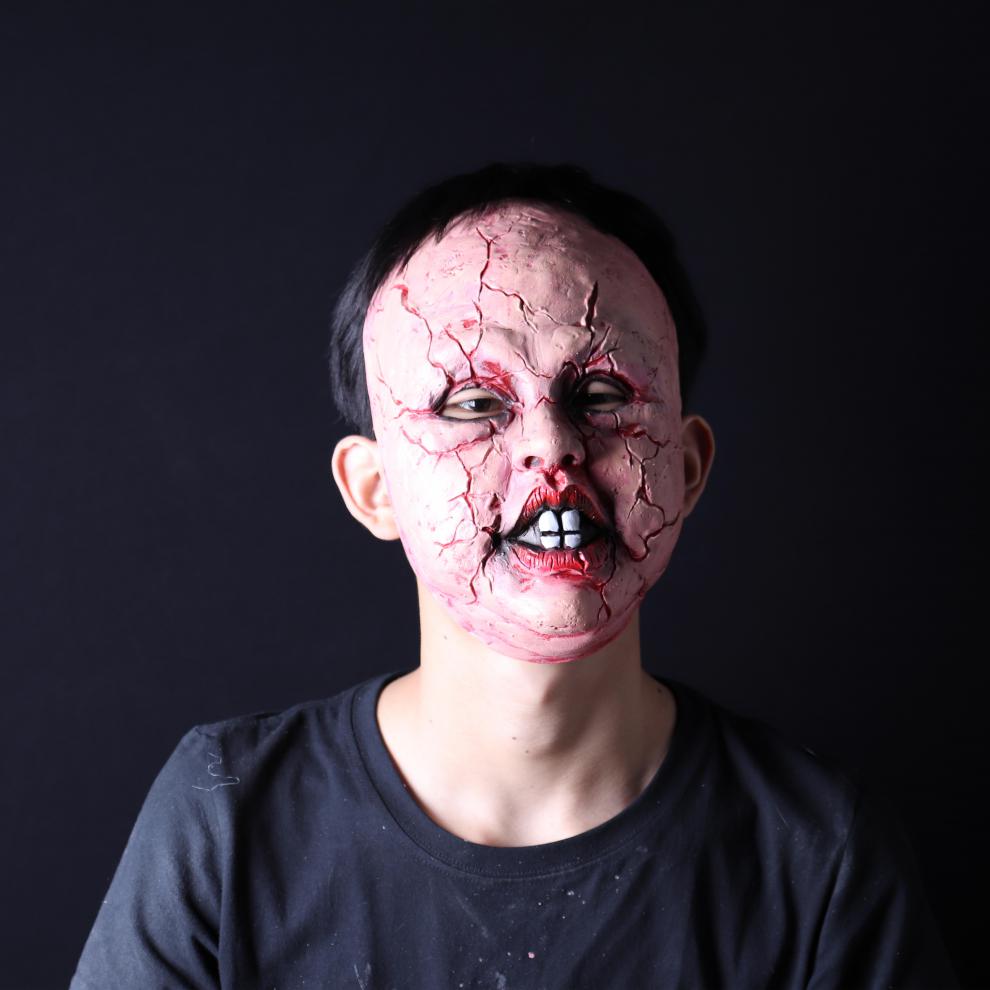 恐怖面具头套 万圣节cos恐怖娃娃面具鬼脸化妆舞会演出恶搞吓人整蛊