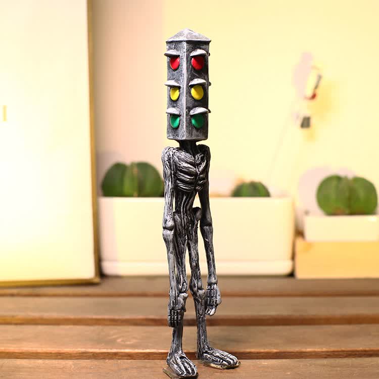 173小花生紧急头疫医红绿灯烟囱头模型手办玩具摆件礼物 瘦长鬼影