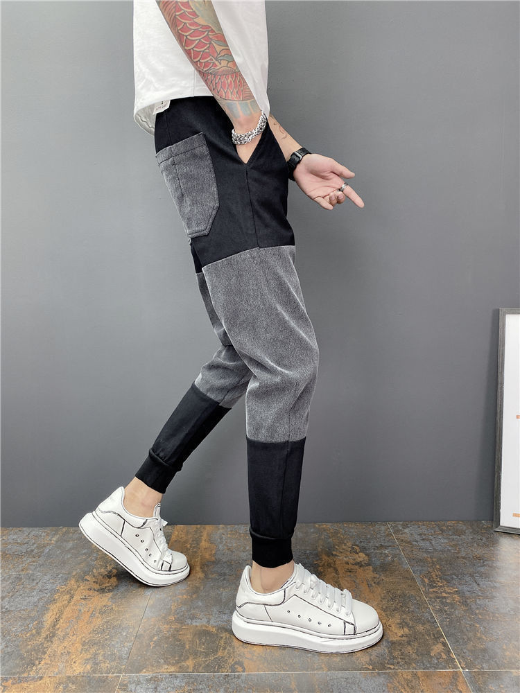 适用季节:秋季裤型:哈伦裤厚度:常规风格:休闲风裤长:九分裤流行元素