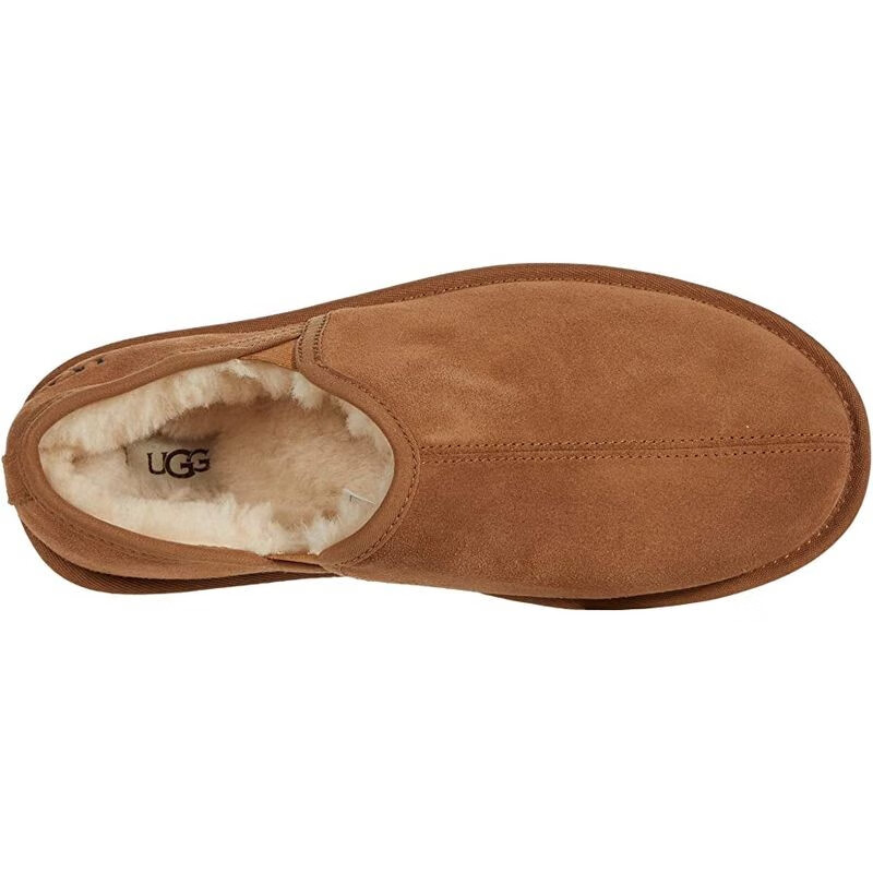 ugg男休闲鞋鞋棉鞋冬季保暖柔软舒适套脚圆头一脚蹬反毛皮羊毛scuff