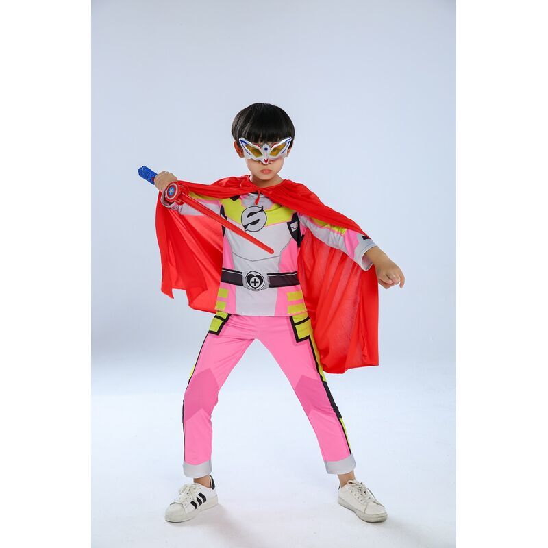 巨神战击队衣服装备超救分队男孩变形玩具 红宵卫衣服 眼罩 装备 披风