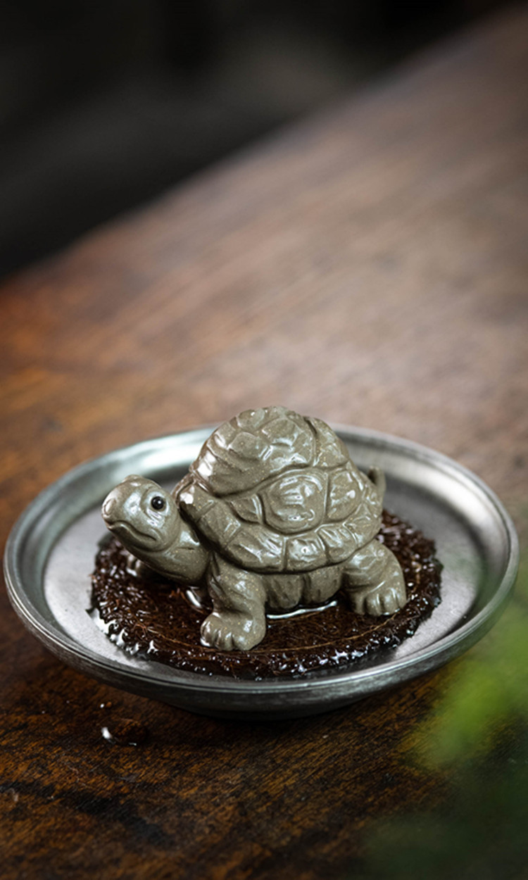 居富德 官网旗舰宜兴紫砂茶宠龟石敢当乌龟摆件雕塑茶具茶玩可养hxm