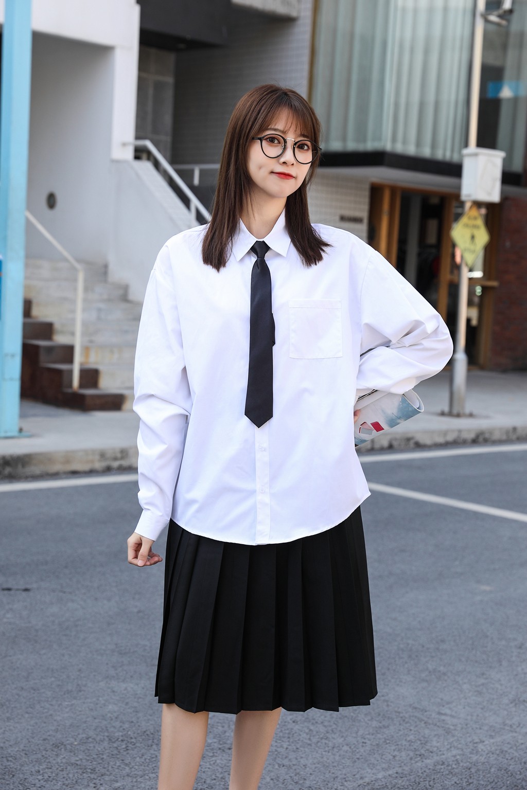 初中校服套装高中生学院风英伦毕业班服女生裙子合唱服装学生长裙