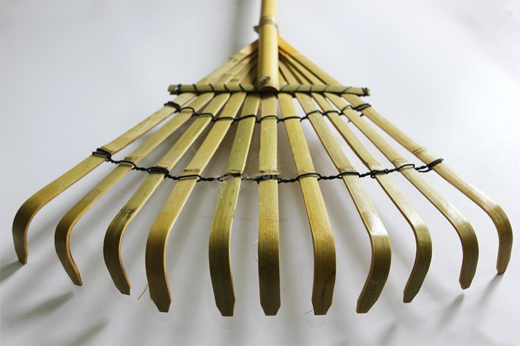 笠农竹耙搂草耙大耙子竹熊手园艺工具道具耙出口农用竹耙子20齿竹耙长