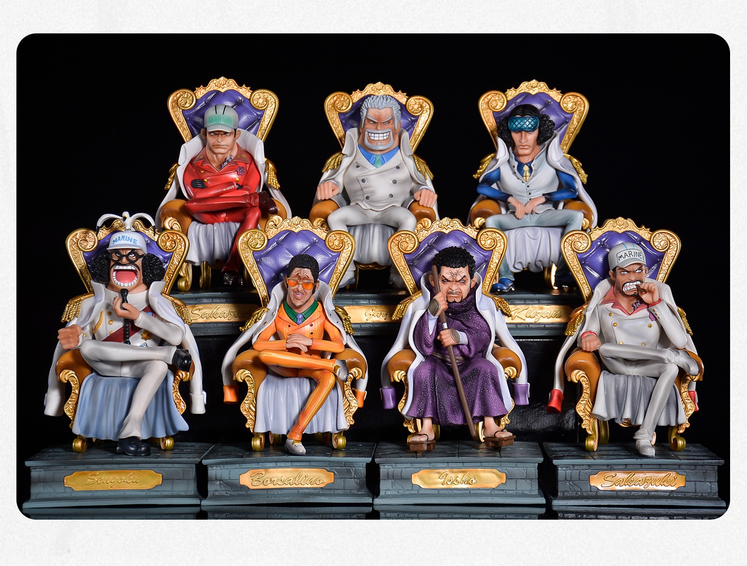 海贼王手办模型动漫同款gk海军三大将 藤虎 赤犬黄猿青雉战国卡普坐姿
