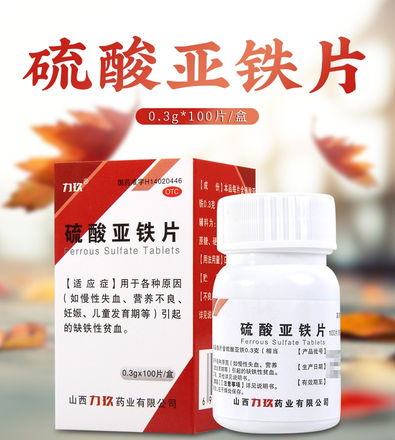 3g*100片 贫血慢性失血缺铁性贫血 营养不良 1盒
